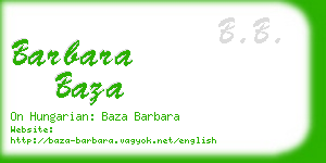 barbara baza business card